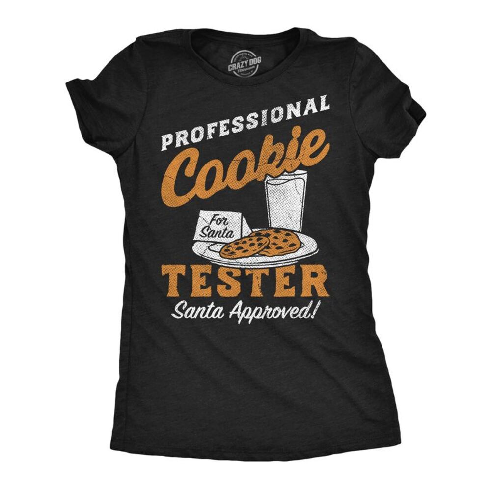 Womens T Shirts Professional Cookie Tester Xmas Tee For Ladies